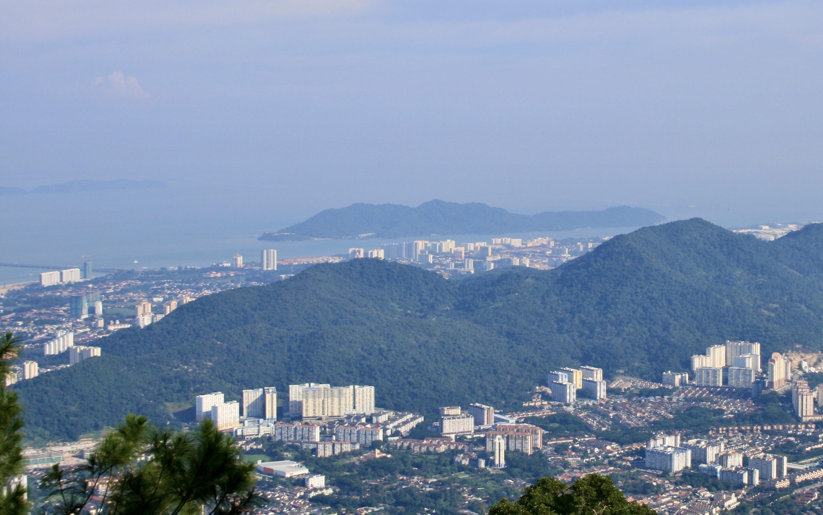 View on the northern part of Penang Island, taken from Penang Hill