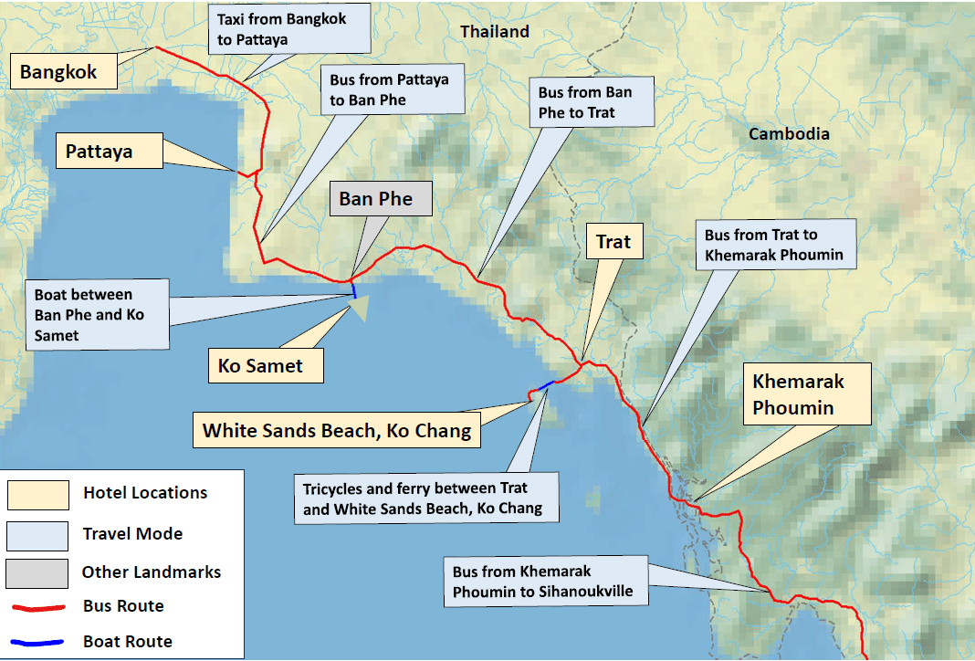 Bangkok to Ho Chi Minh City – Detailed Maps – Dave’s Travel World