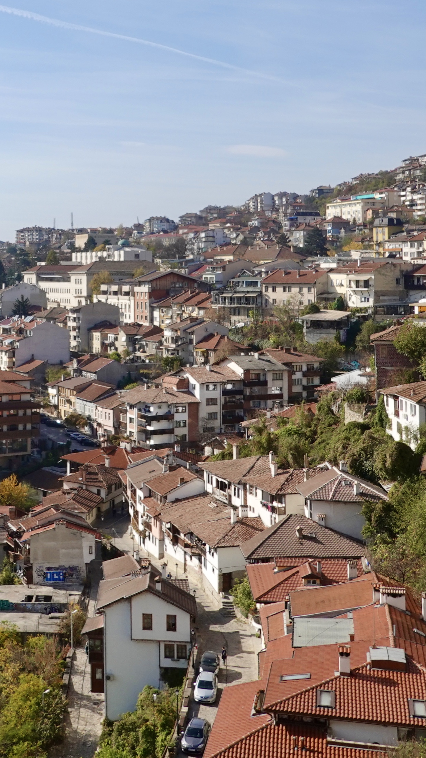 Veliko Tarnovo:, view from the balcony of the Meridian Hotel, ul. “Stefan Stambolov" in Old Town