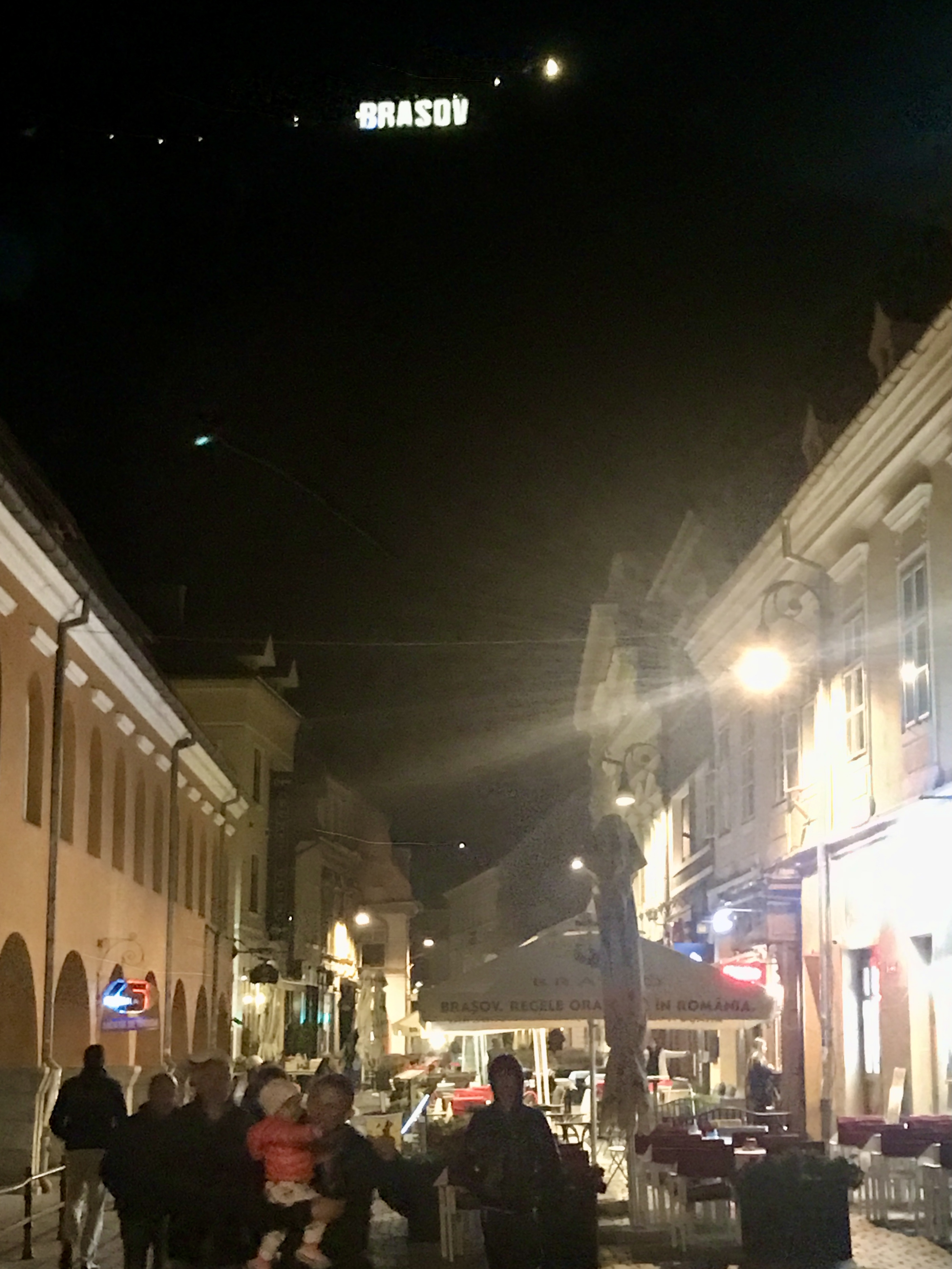 Brasov: Old Town at night