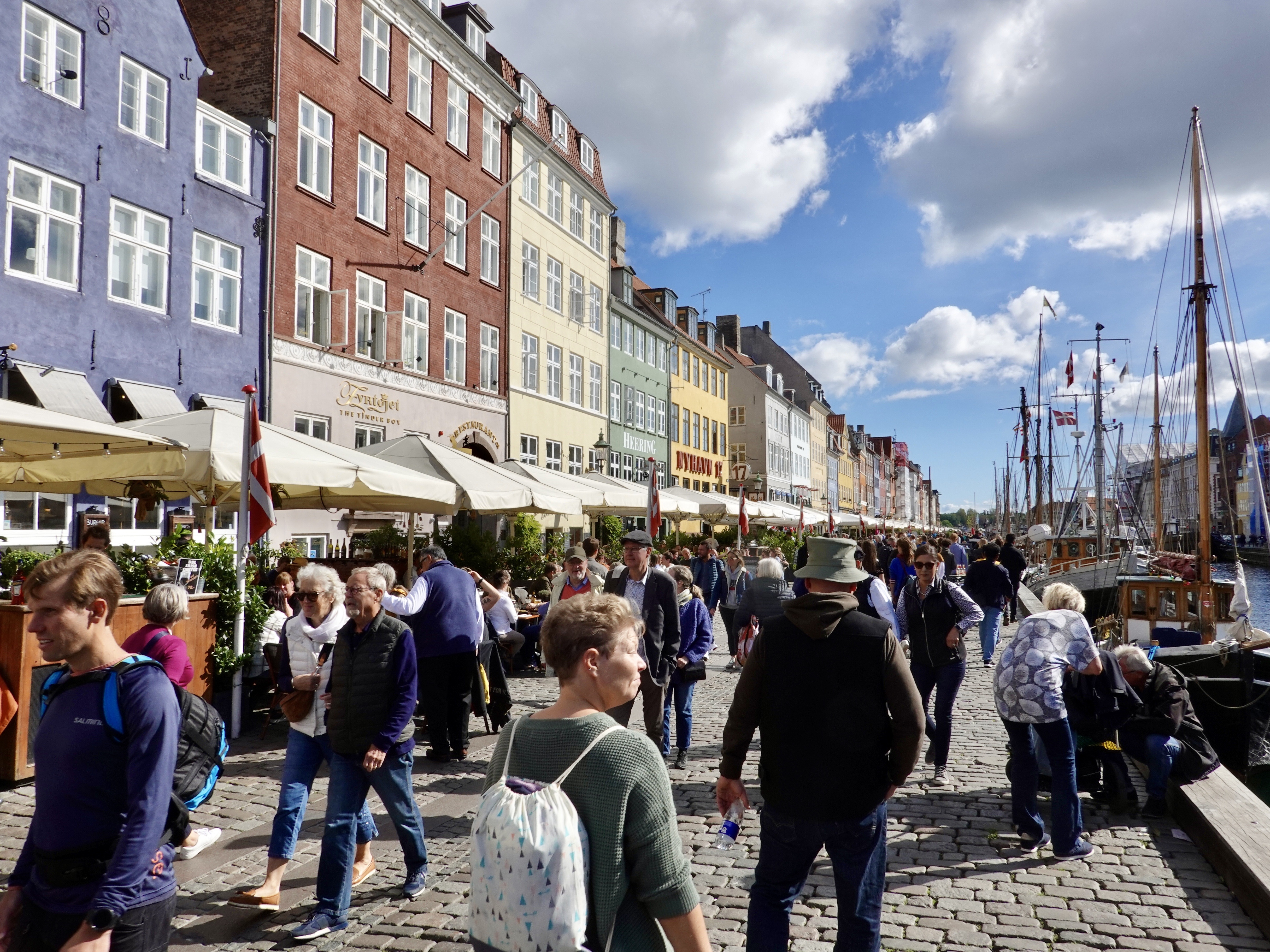 Picture of a street scene at Nyhavn Copenhagen, Denmark